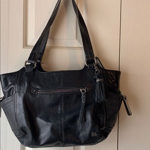The sak black leather satchel